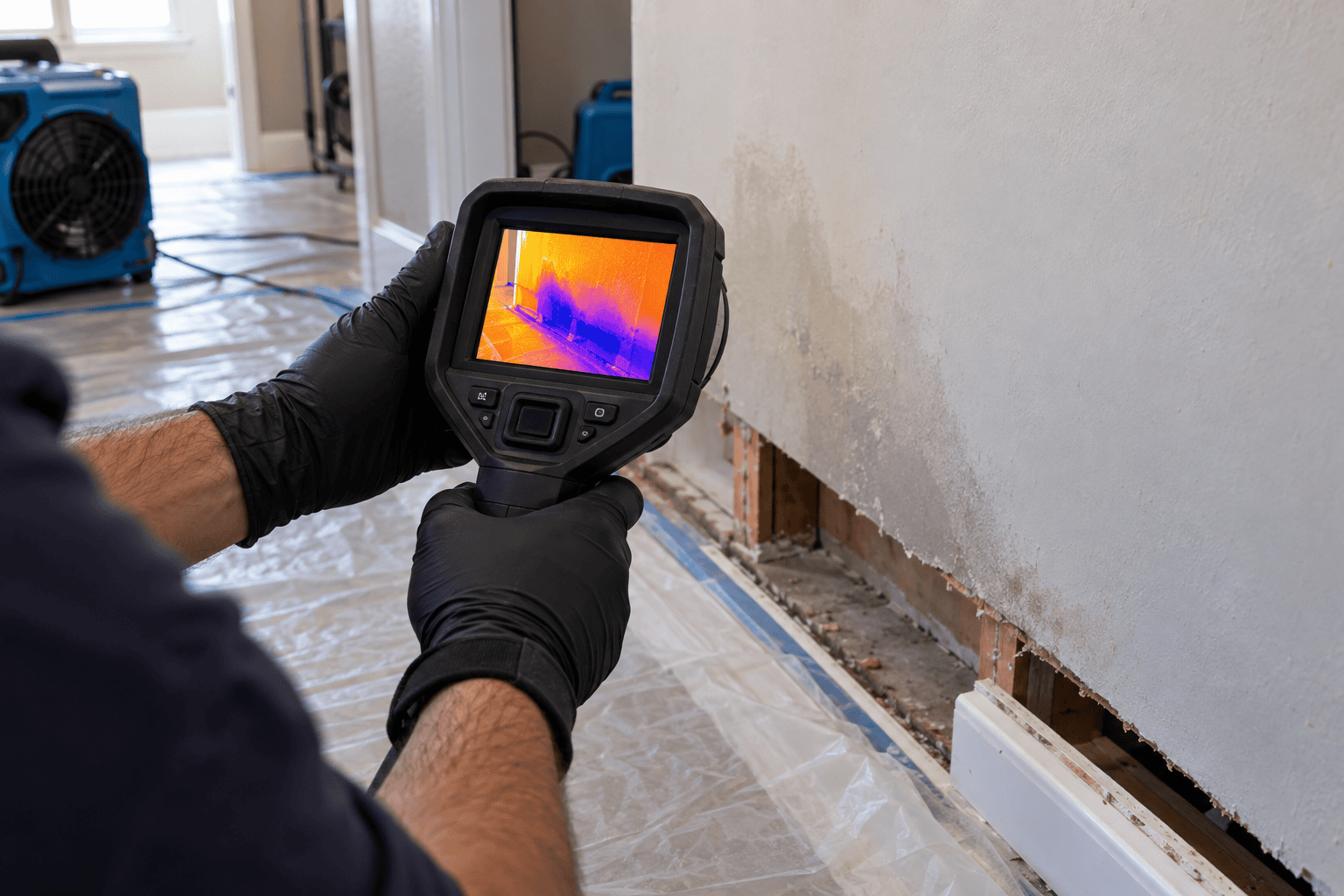 FLIR thermal imaging camera used by True Day for water damage inspection in South Jordan Utah